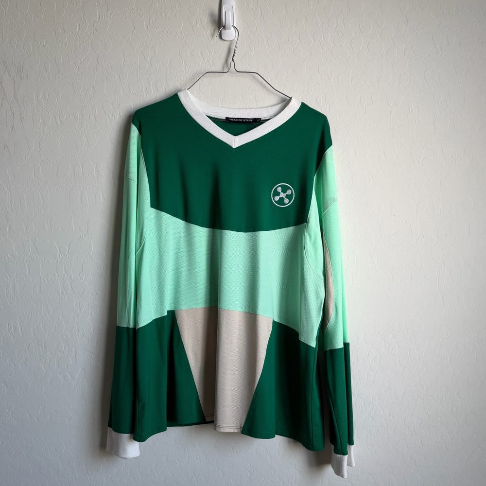 Head of State Green Home & Away Long Sleeve Jersey Sz. S